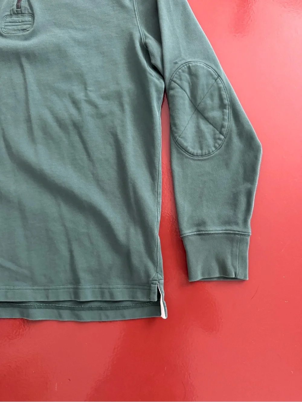 J. Crew Men's Quarter-Zip Pullover Sweatshirt - Green